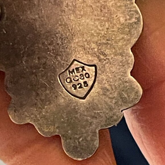 Vintage Mexico GC80 Sterling Silver Pink Mother of Pearl Stations Necklace 19" - Picture 10 of 10